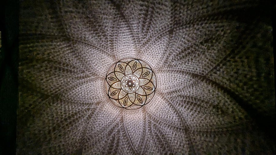 Close up of Moroccan light
