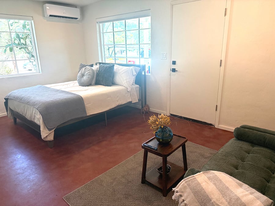 Colored concrete floors, new windows & new HVAC