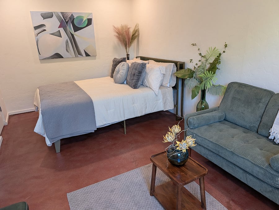 Colored concrete floors, new windows & new HVAC
BEDROOM AREA