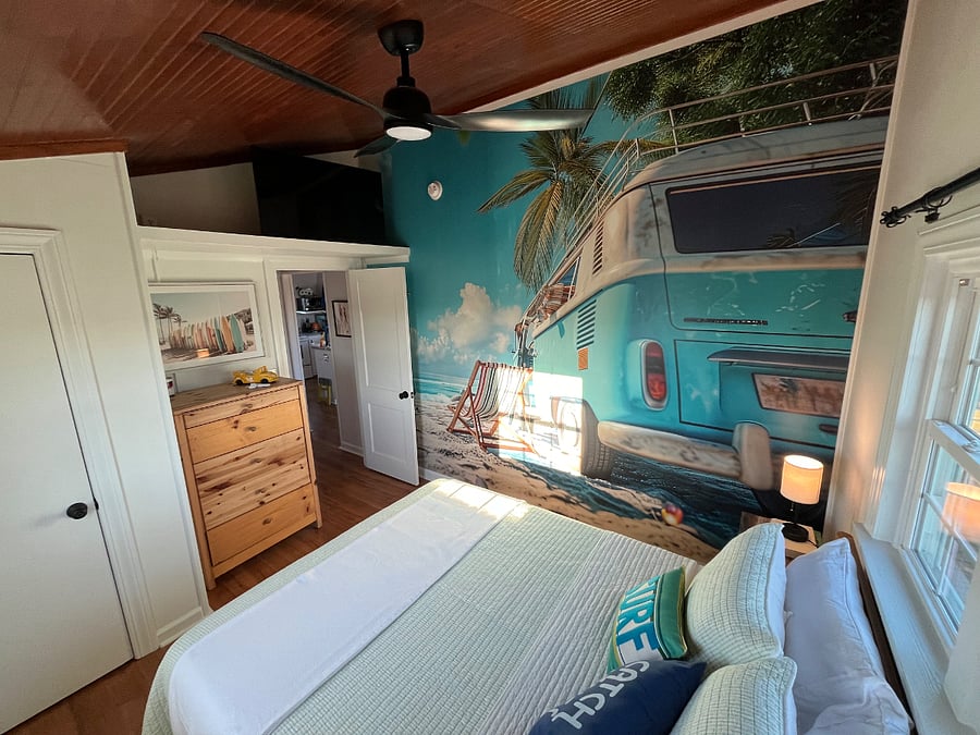 Upper level queen bedroom.