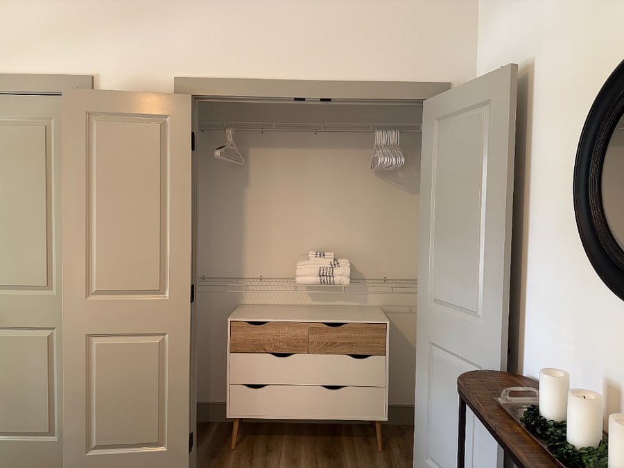 Suite #1 - bedroom- dresser in one closet