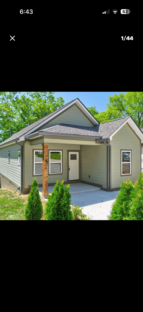 This is the front of the house with keyless entry and private two car concrete driveway.
