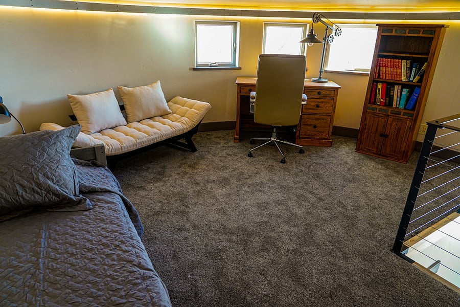 Loft office over master suite.