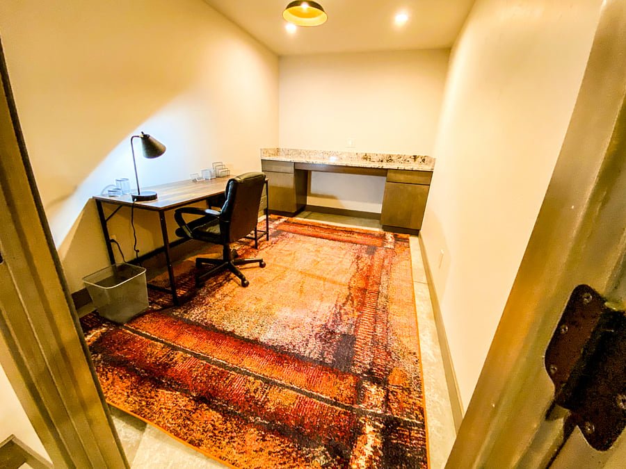 Basement study or office.