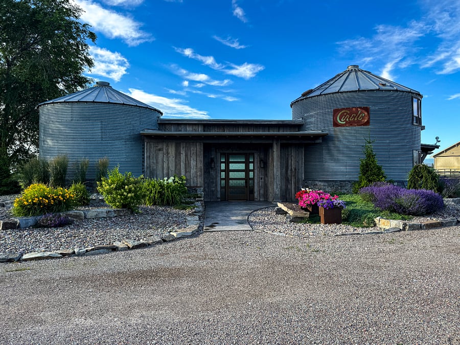 The grain bins create great architecture in a truly modern home.