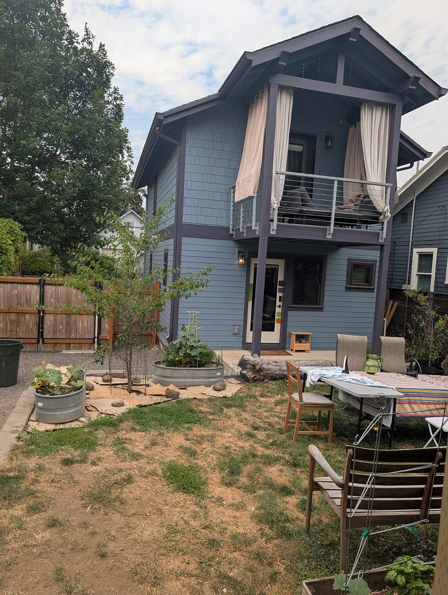 Part of shared yard with other ADU. Table set up in summer only.