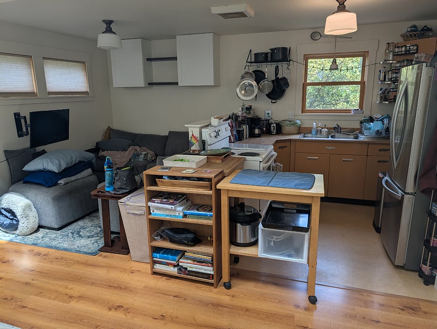 First Floor kitchen and couch