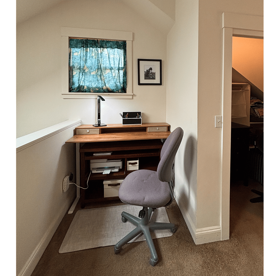 Desk in loft