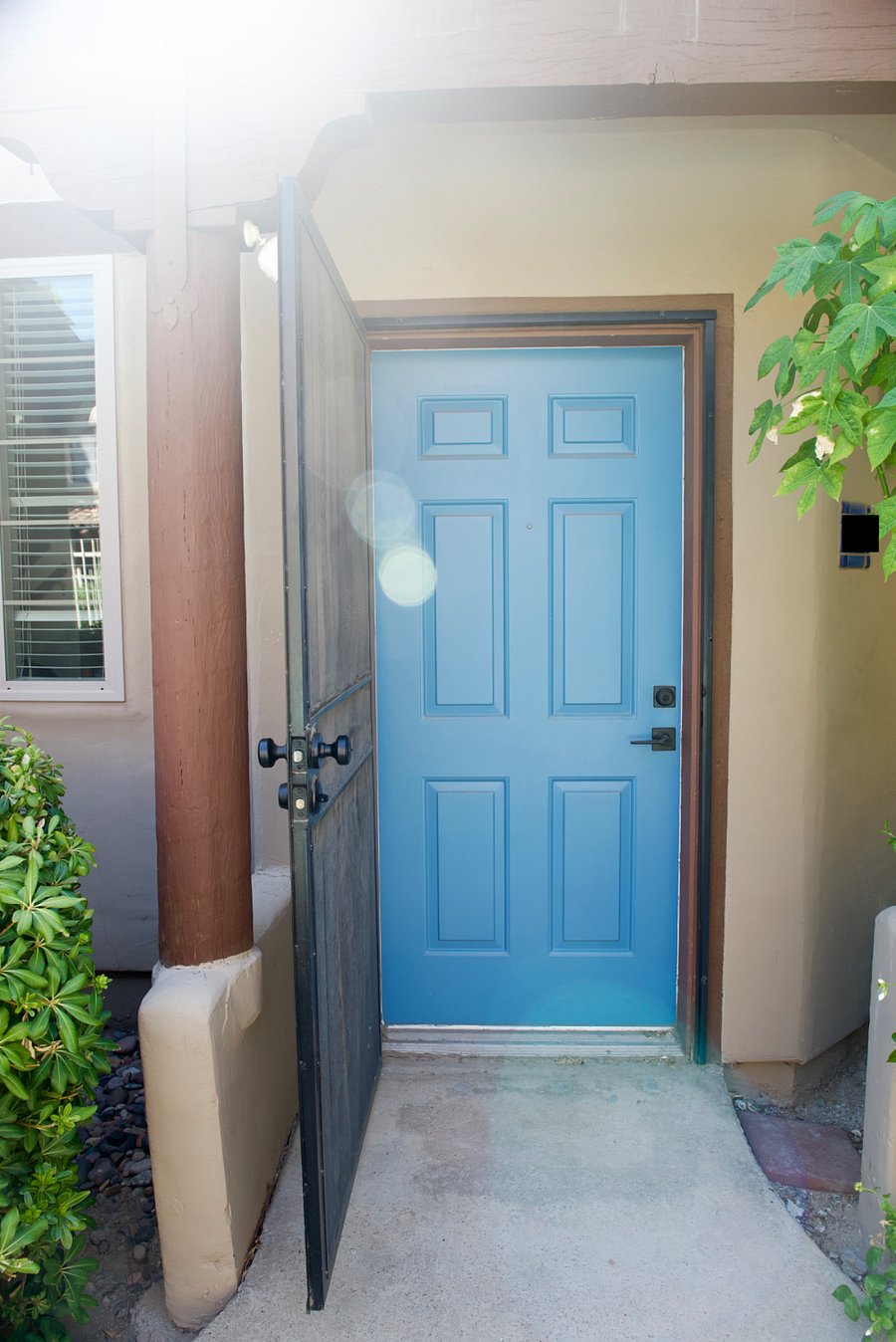 Front door (enters into living room)