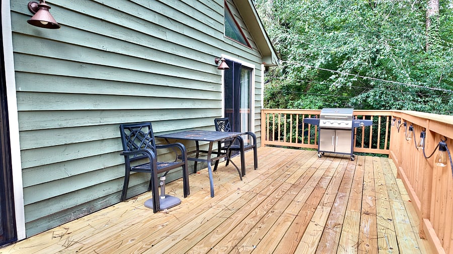 Seating area & propane grill
