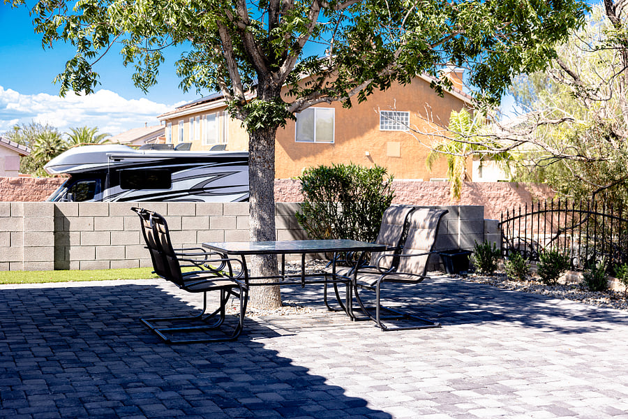 Spacious backyard