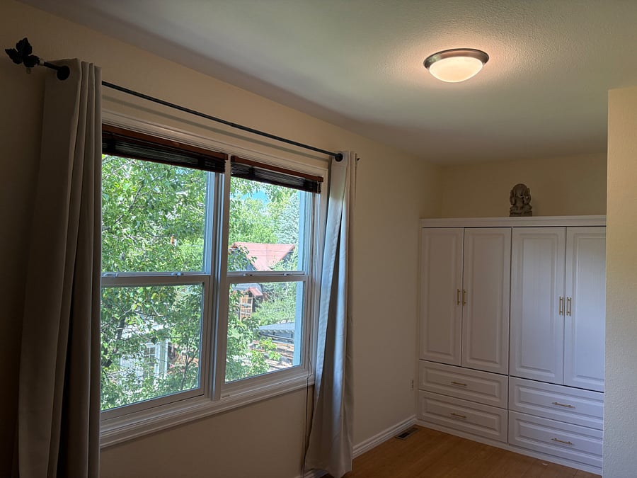 Second bedroom window and closet