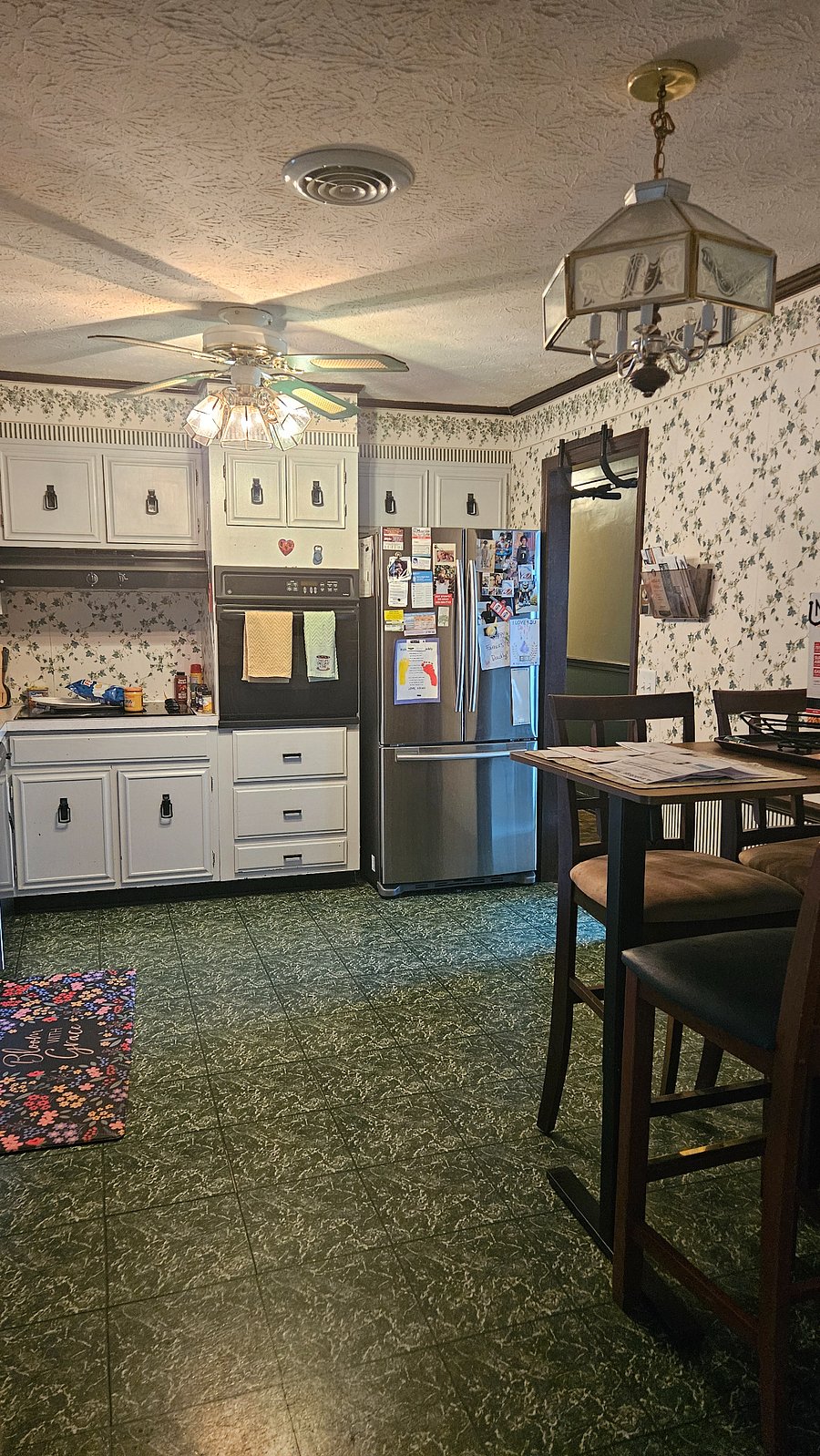 Shared kitchen upstairs.