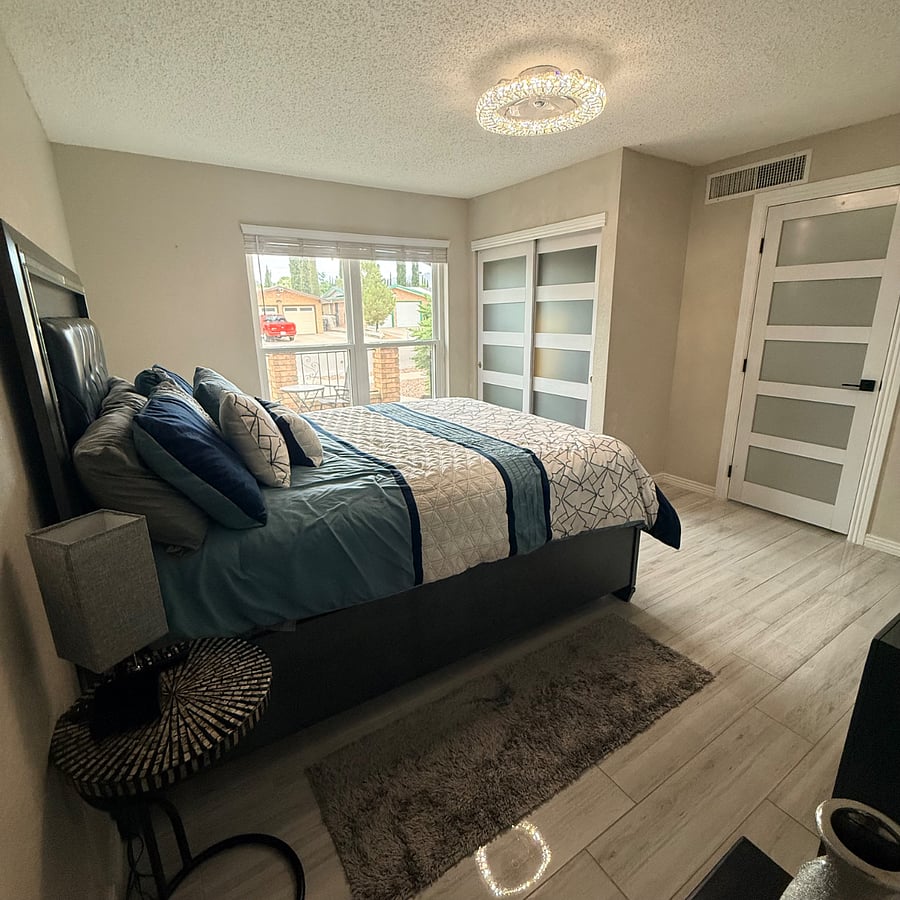 Modern bedroom with privacy 