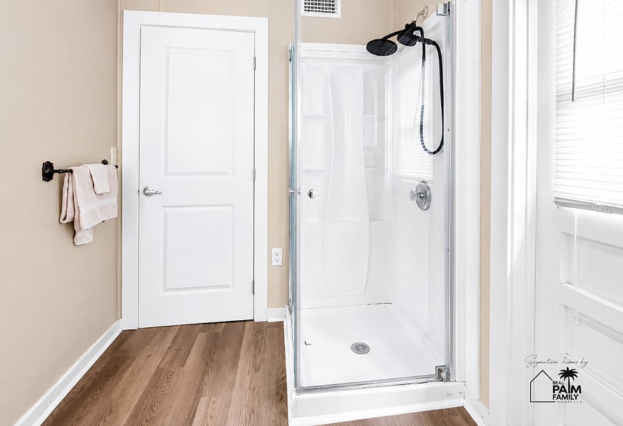 Every great day begins with a refreshing shower. The private Master Bathroom combines modern comfort, natural light, and clean design to create a peaceful space that feels as relaxing as the rest of The Prospect Retreat.