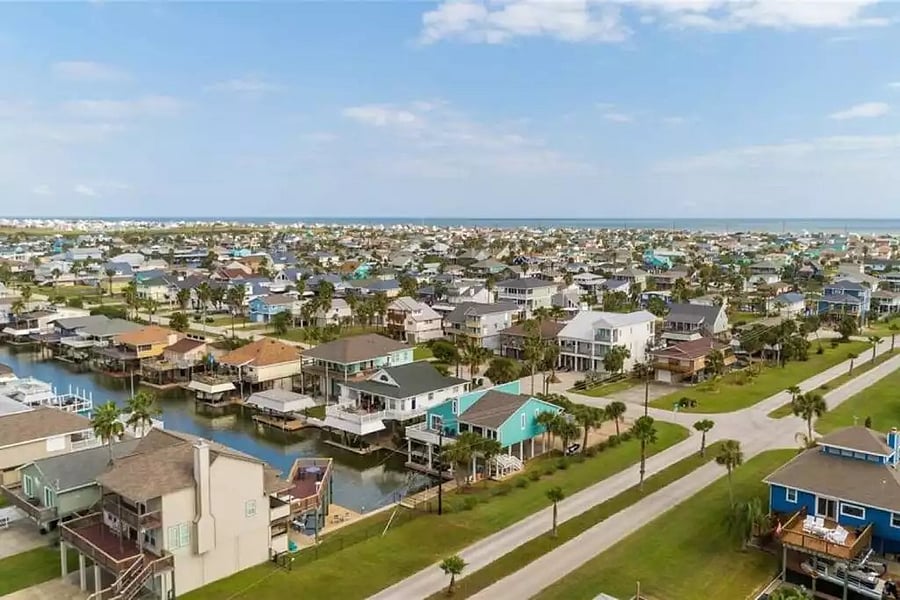 Aerial view of the property