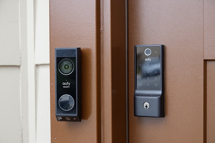 Self check-in via smart lock (exterior security camera on site)