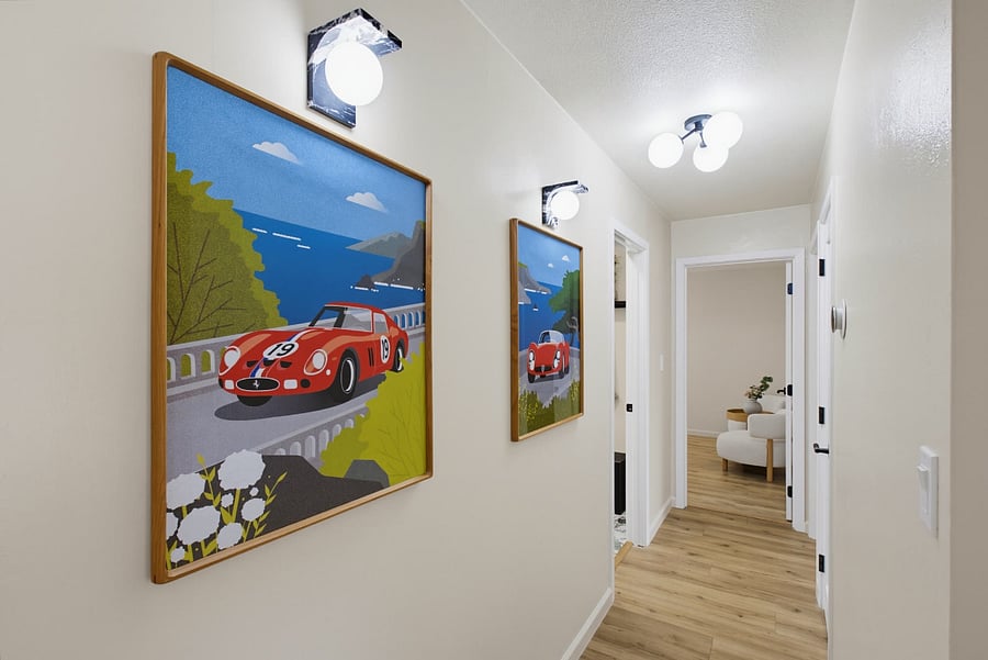 Hallway art gallery
