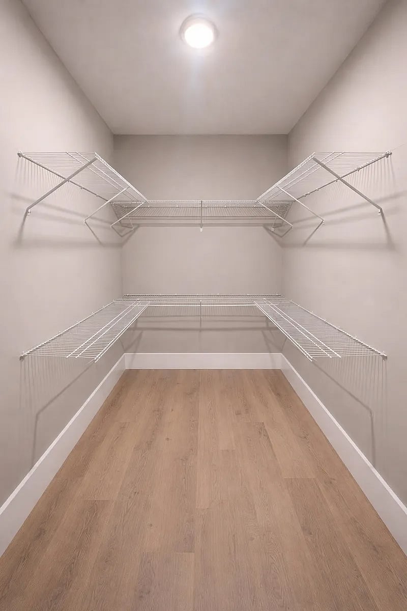 A genuine walk-in closet bring more than a suitcase's worth of clothes.