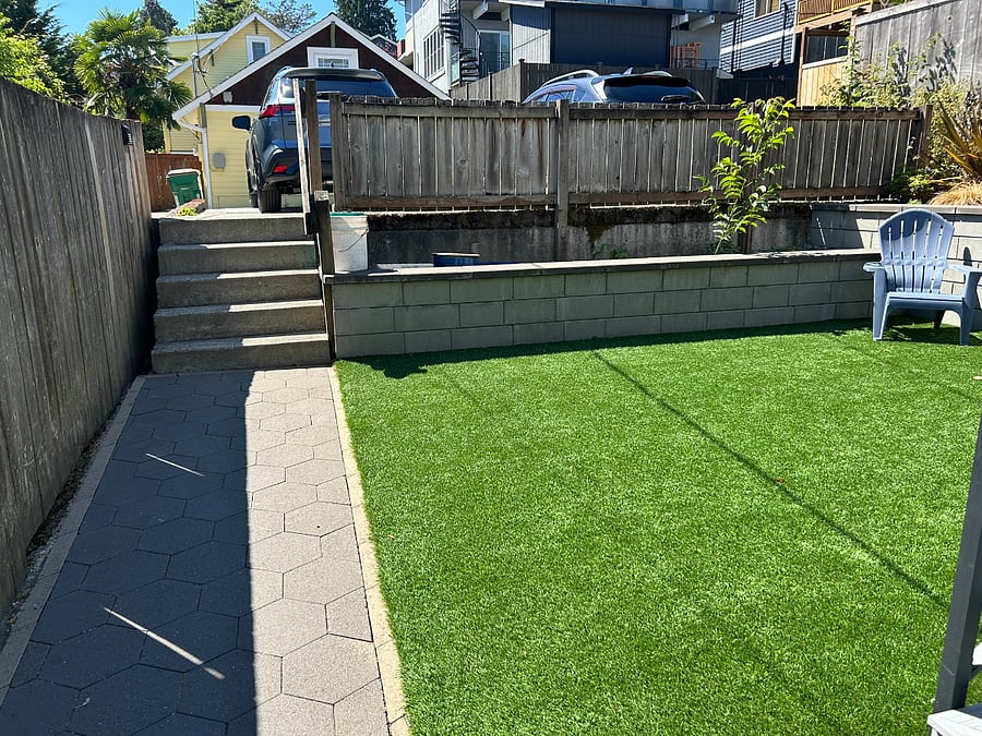 Backyard with parking space off alley