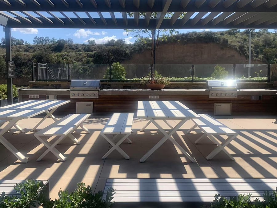 barbecue station in community club