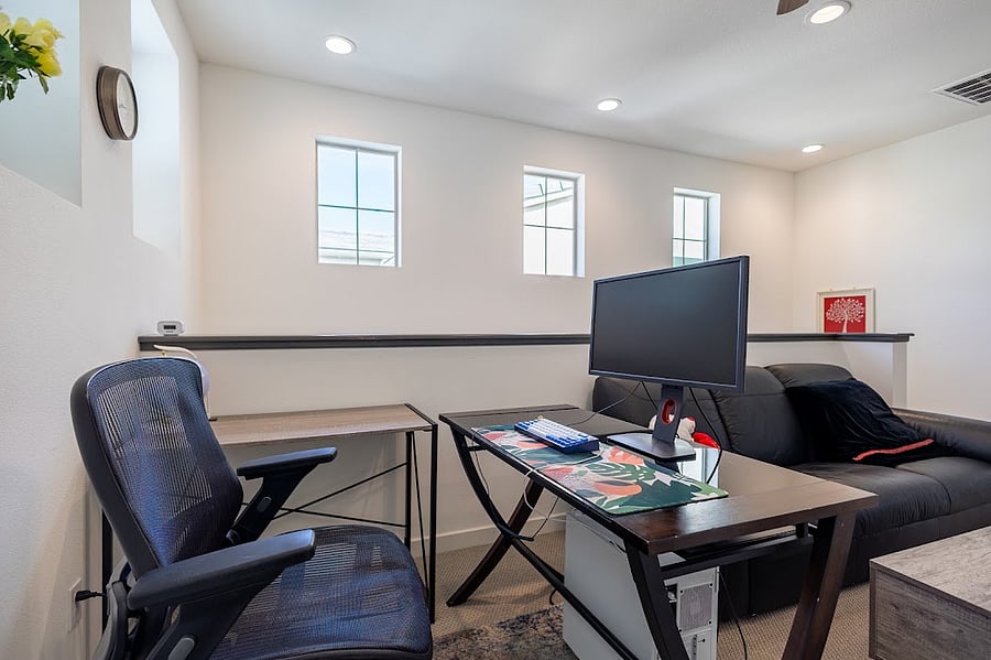 A dedicated upstairs corner with high-speed WiFi ensures you can mix business with pleasure seamlessly.