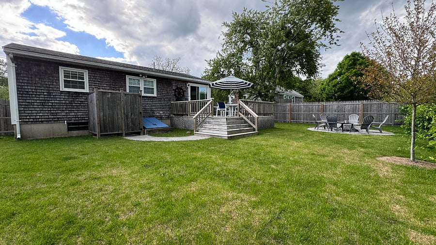 Large fenced back yard