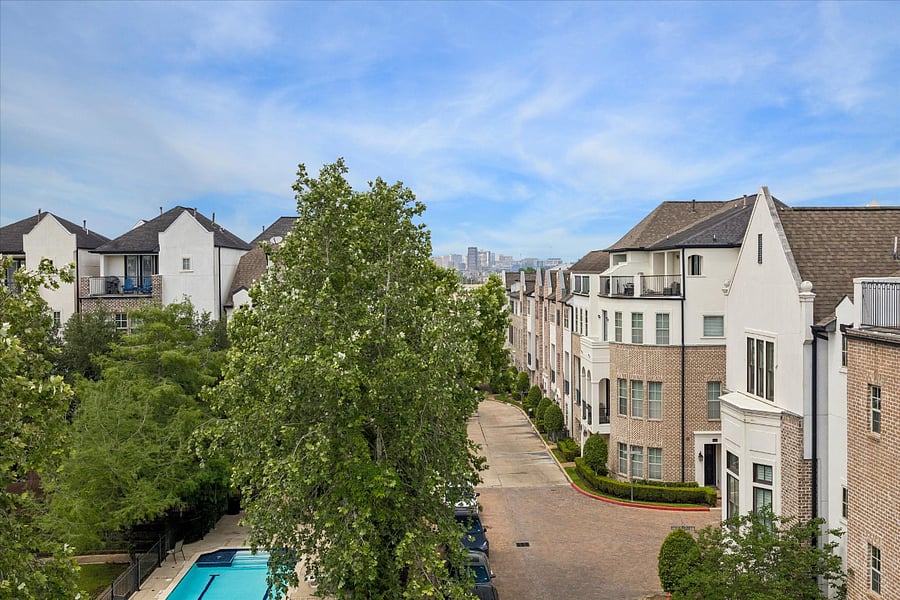 Great lush, calming views from second floor balcony and living room. 