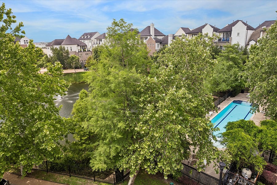 View of community pool across the [interior] street. All walkable and gated within the community.