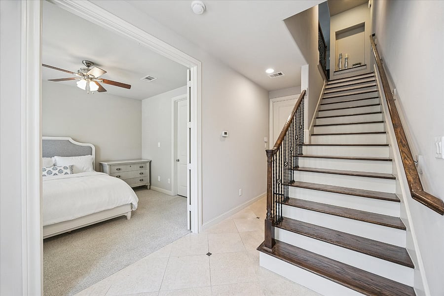 First floor foyer with access to 2-car garage.