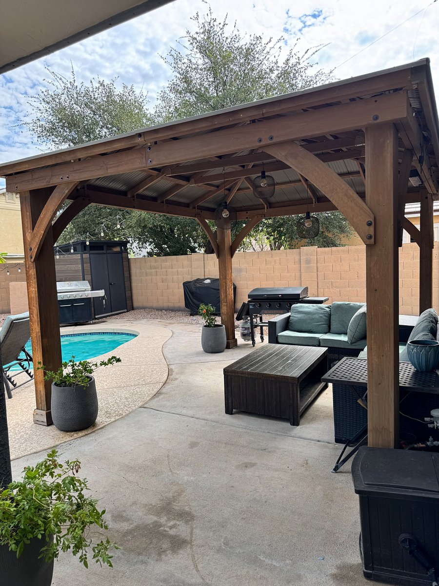 Resort like back yard to relax, cook, and swim