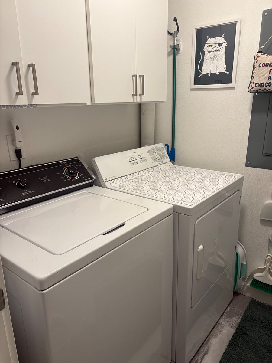 The in-home washer and dryer are available for your use throughout your stay.