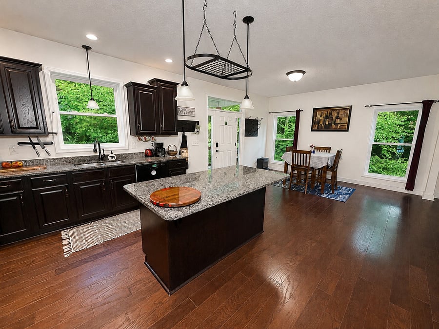 Kitchen Island and Dining area