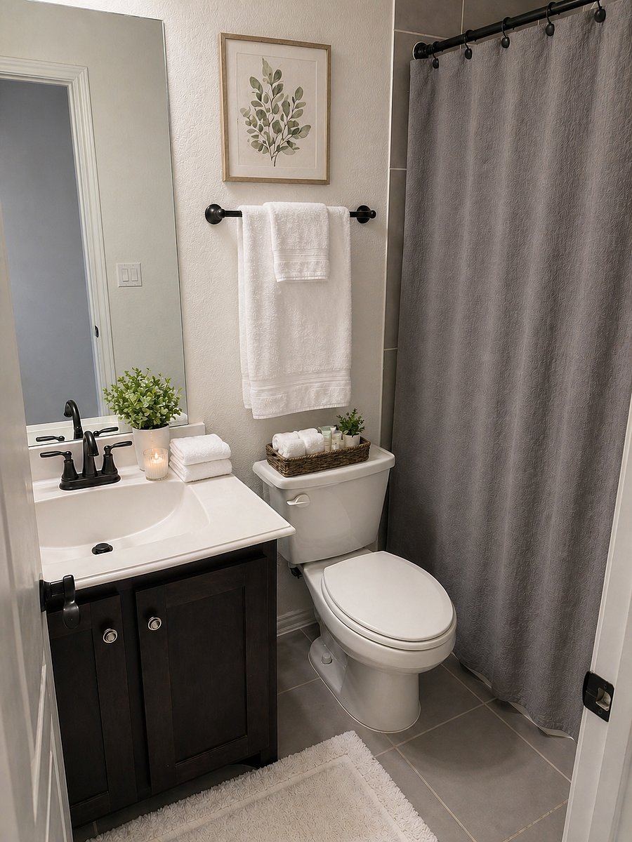Downstairs guest bathroom between rooms 2 & 3