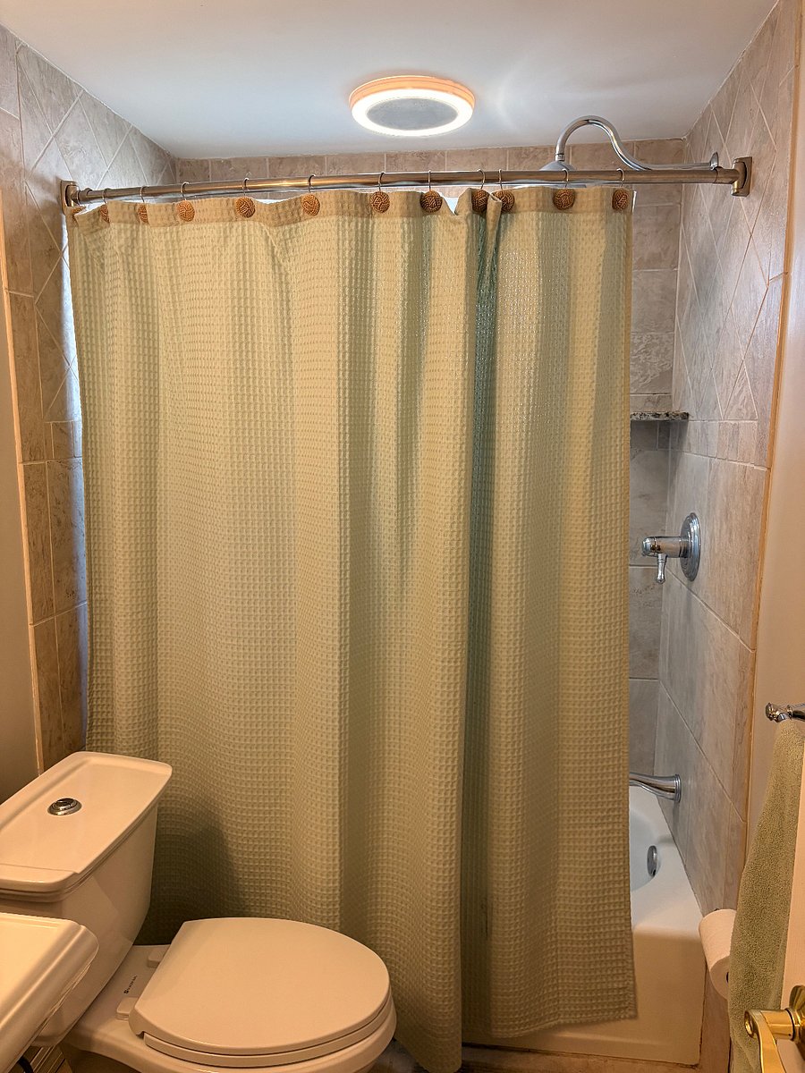 Bathroom shower with tub