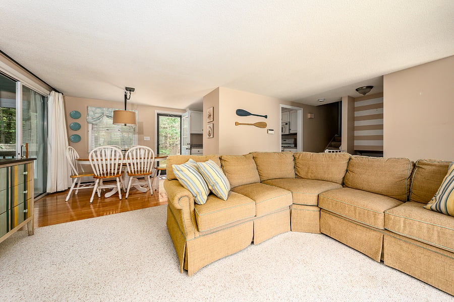 Living and dining areas