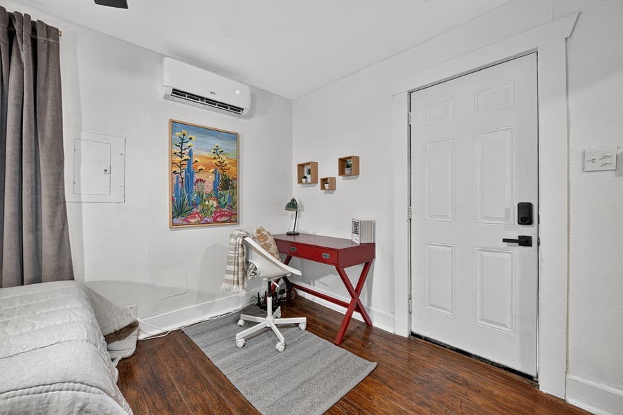 Desk/workspace + Front door