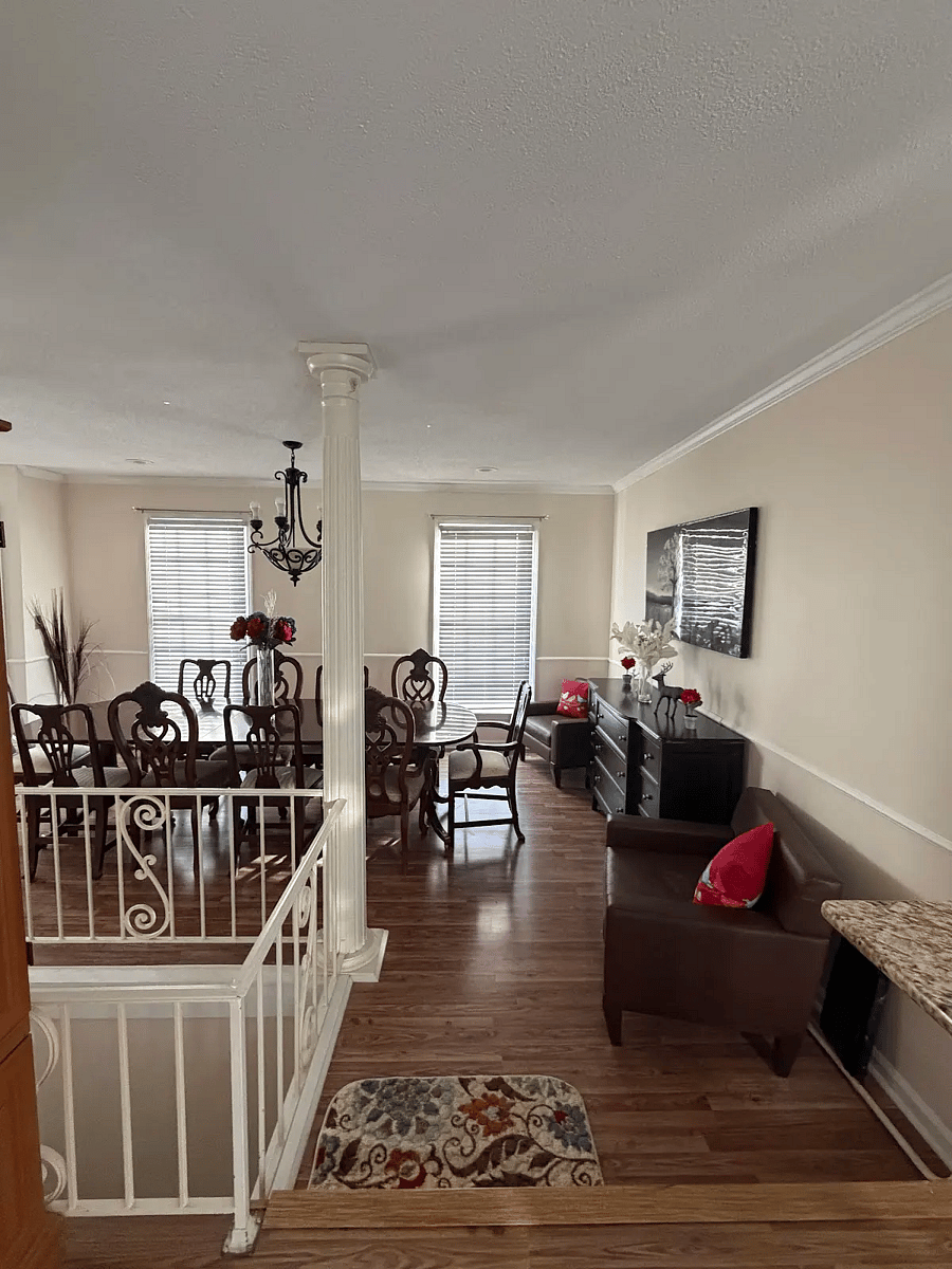 Dining area side view