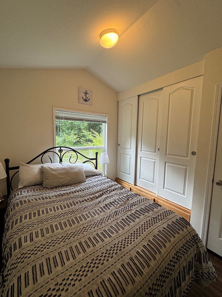 Bedroom has ample closet and storage space