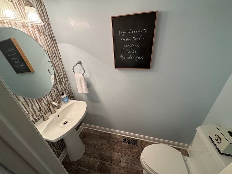 Main level half bath