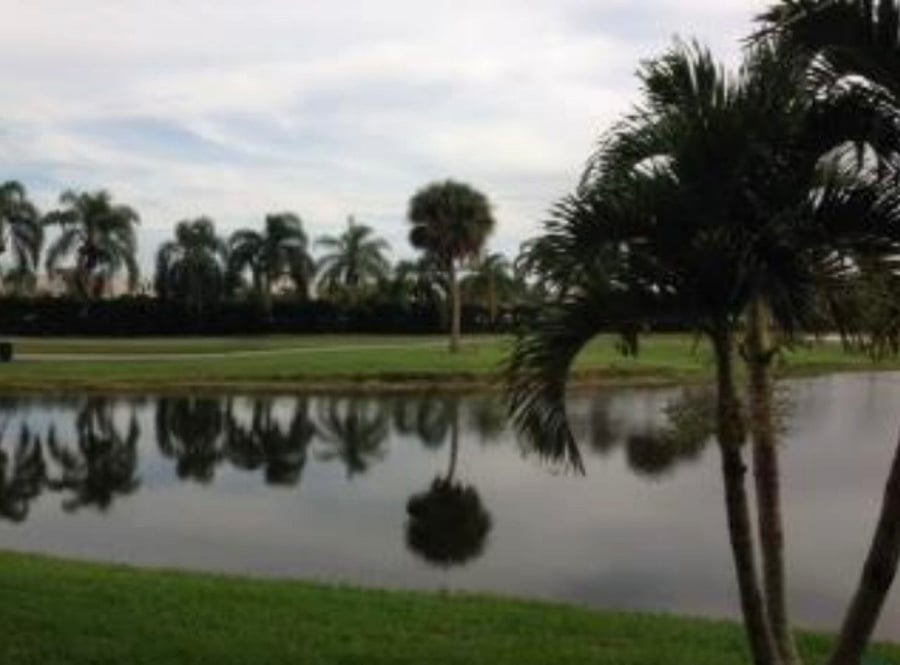 View out your bedroom or Florida room. The lake is about 15 to 20 feet from your bedroom and Florida room windows.