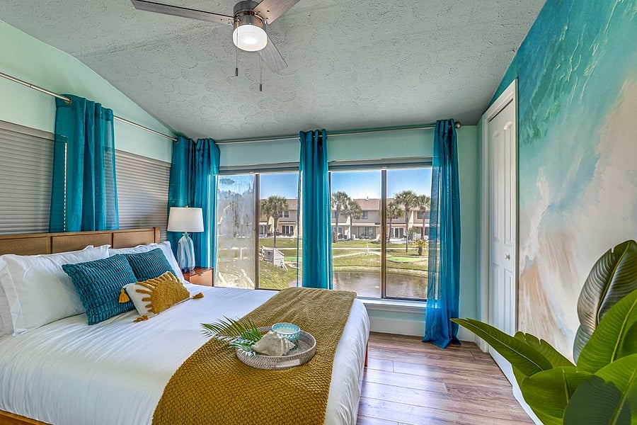 Bedroom 3 overlooking mini golf and lake