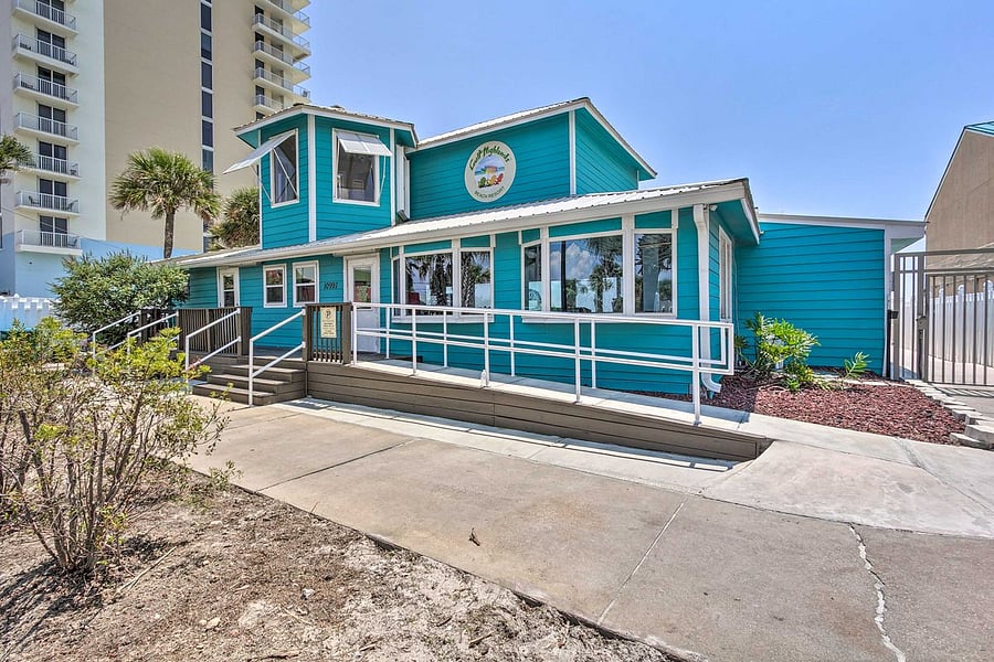 Front of beach clubhouse
