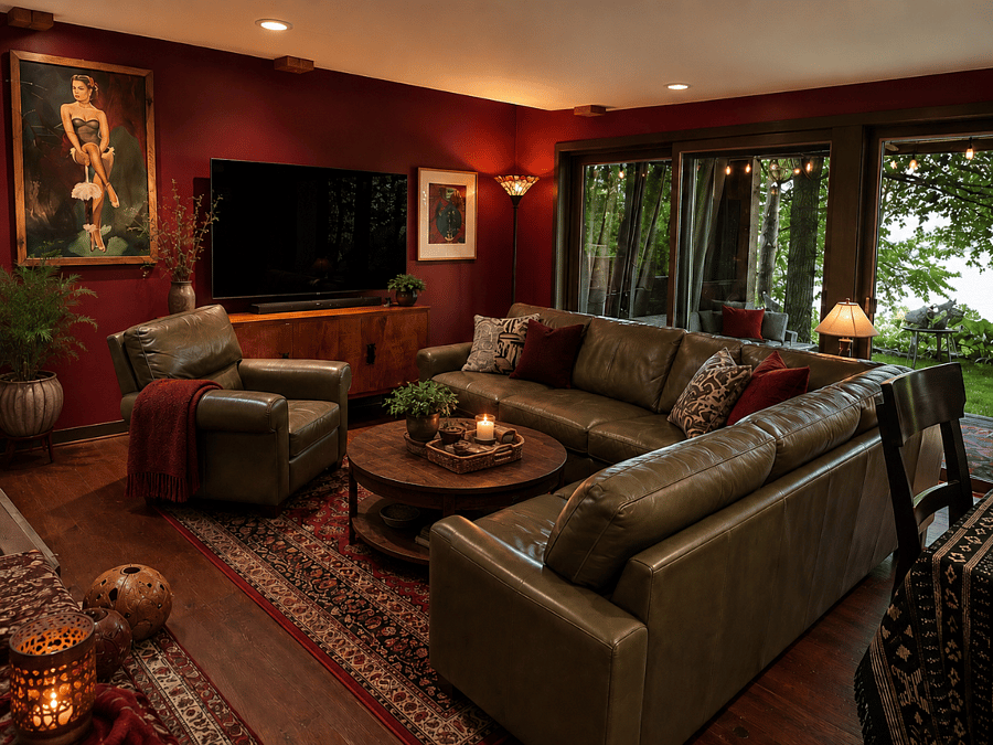 Spacious living area with living area, dining area, and well equipped kitchenette