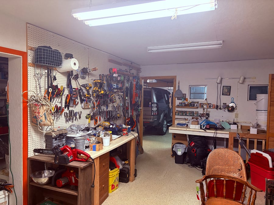 Tool room in basement