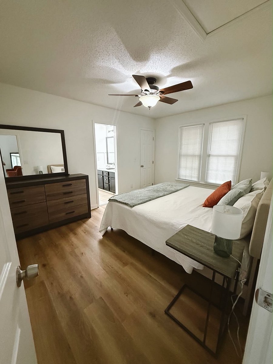 Master bedroom with his & hers closets