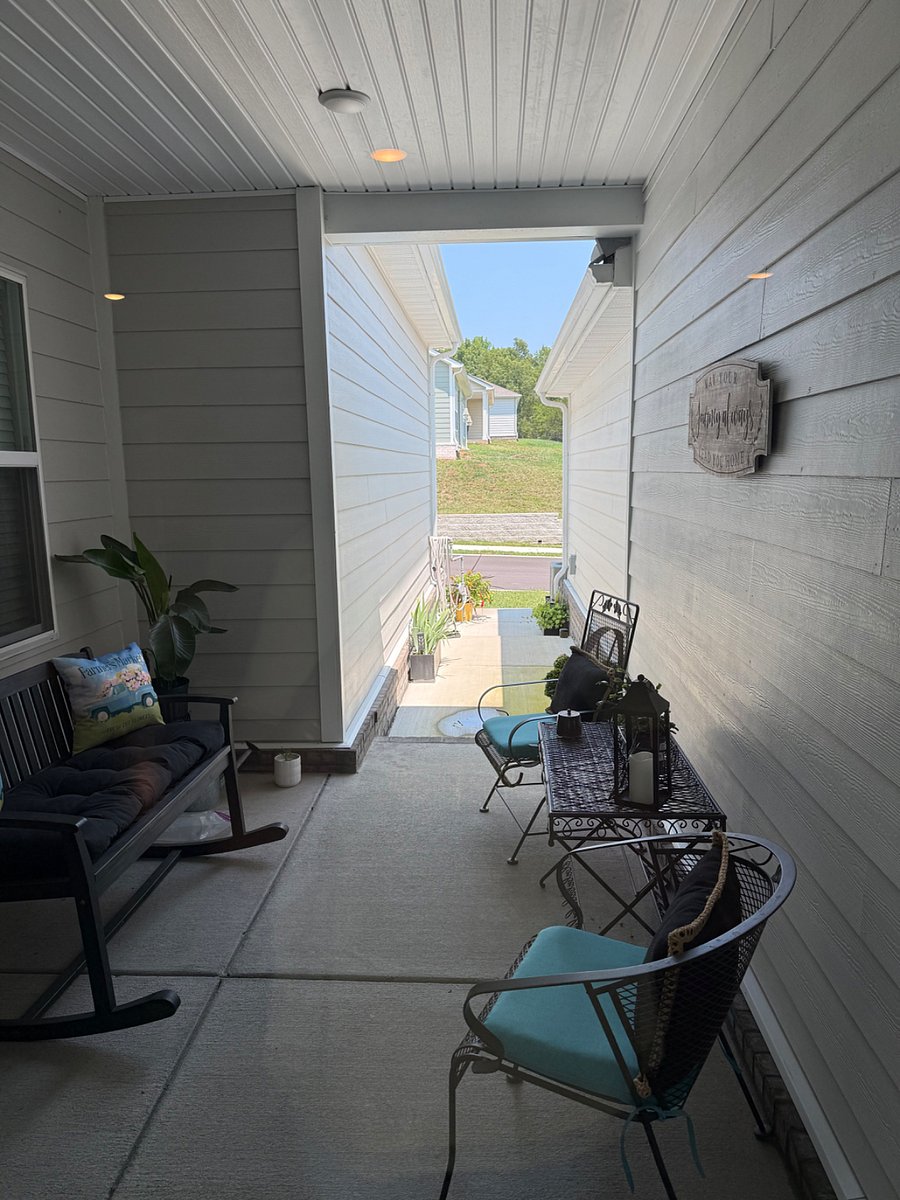 Back patio seating 
