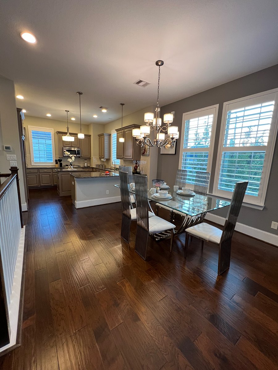 Dining room and kitchen