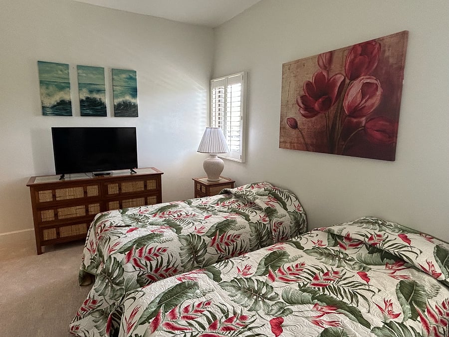 Guest bedroom with two twin beds