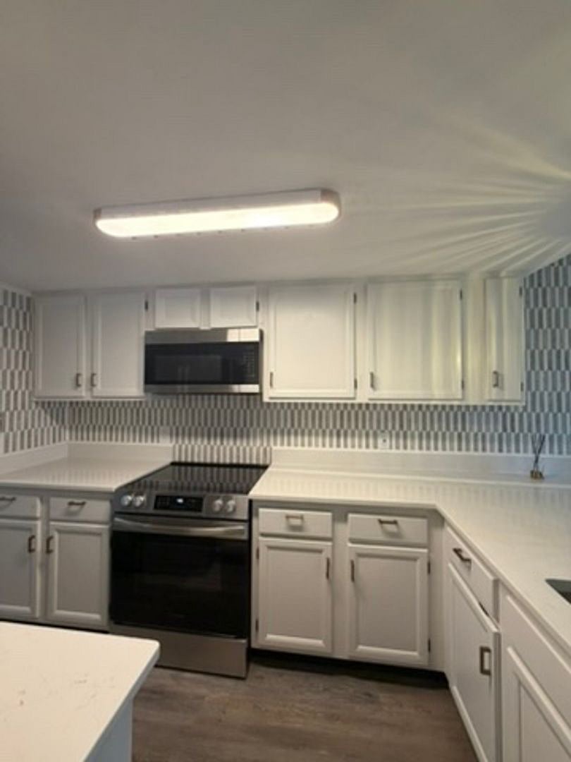 Kitchen, stove, microwave